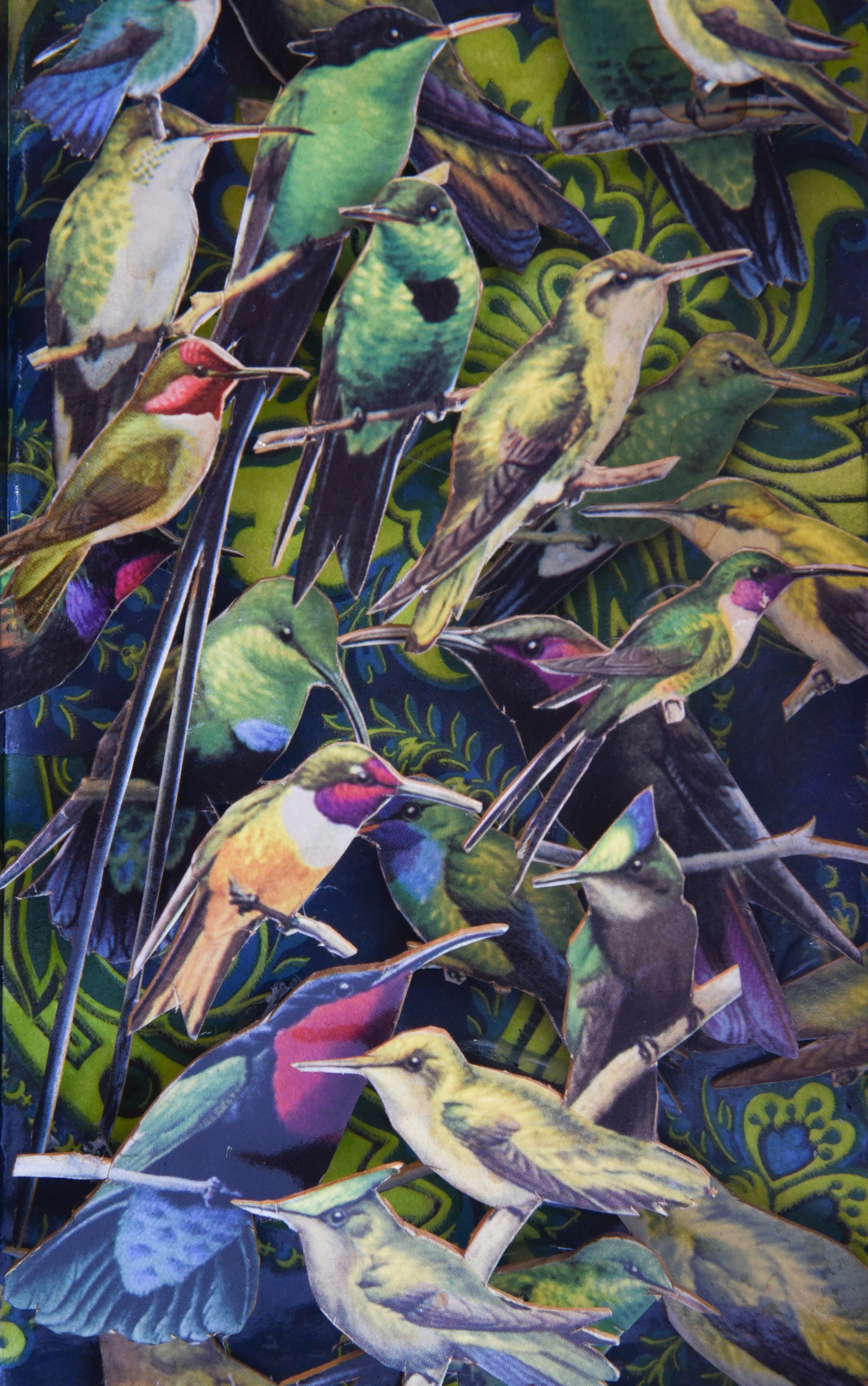 ALTERED BOOK HUMMINGBIRDS