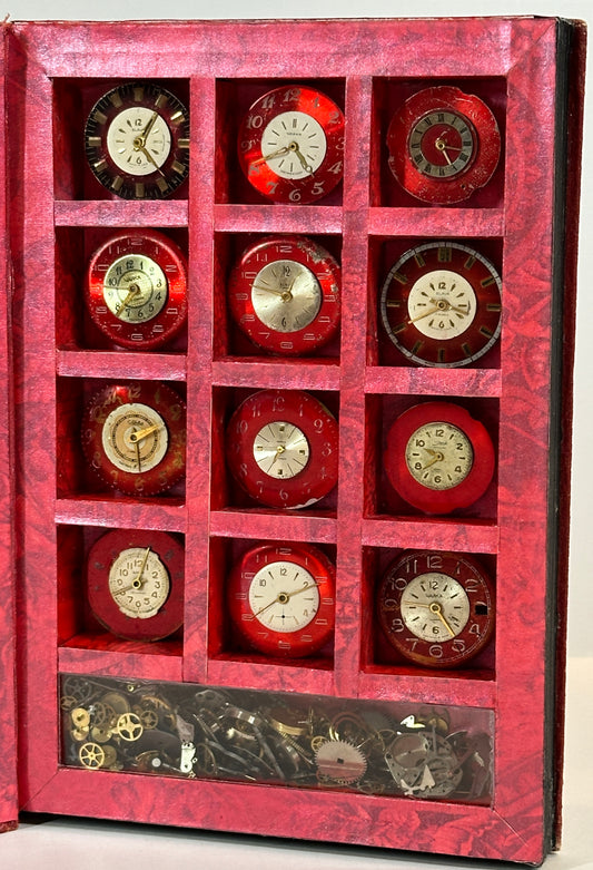 ALTERED BOOK RED WATCHES