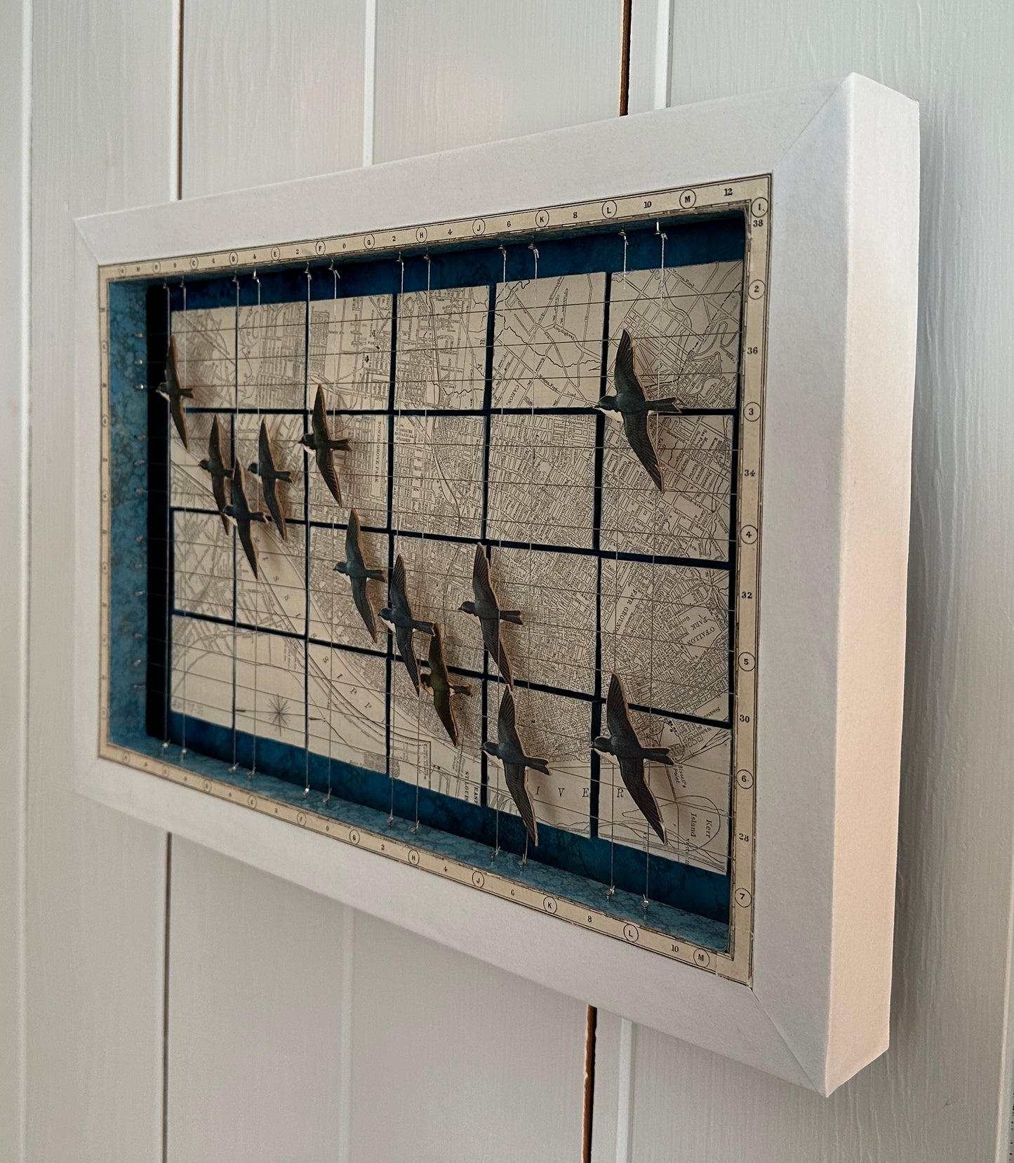 SWALLOWS OVER THE MISSISSIPPI RIVER - Sold