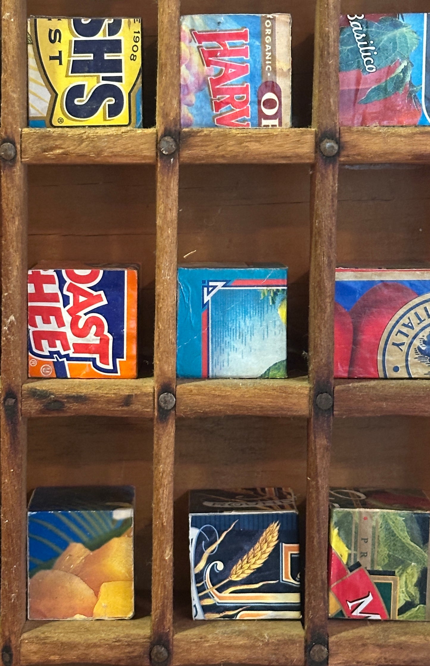 VINTAGE FOOD PACKAGING BLOCKS