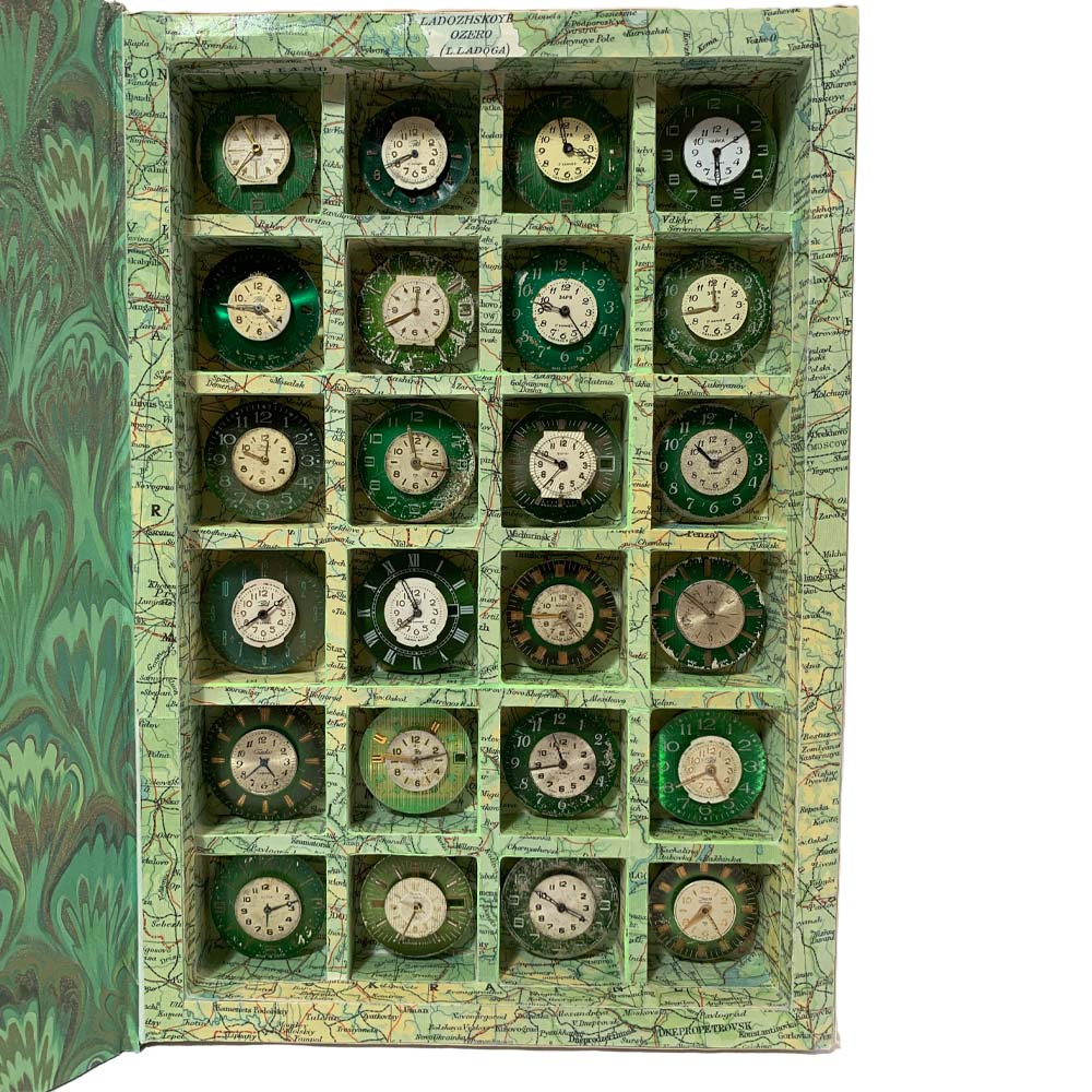 ALTERED BOOK GREEN WATCHES - Sold