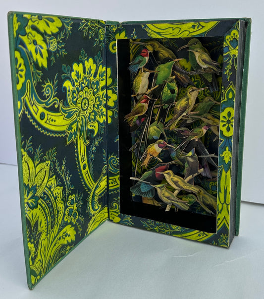ALTERED BOOK HUMMINGBIRDS