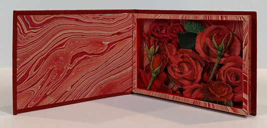 ALTERED BOOK RED ROSES