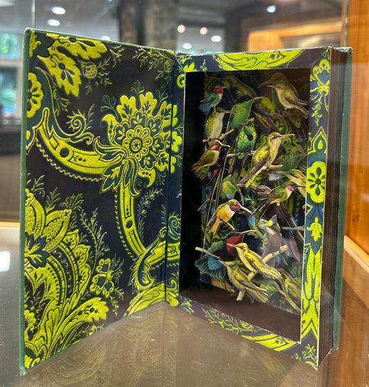 ALTERED BOOK HUMMINGBIRDS