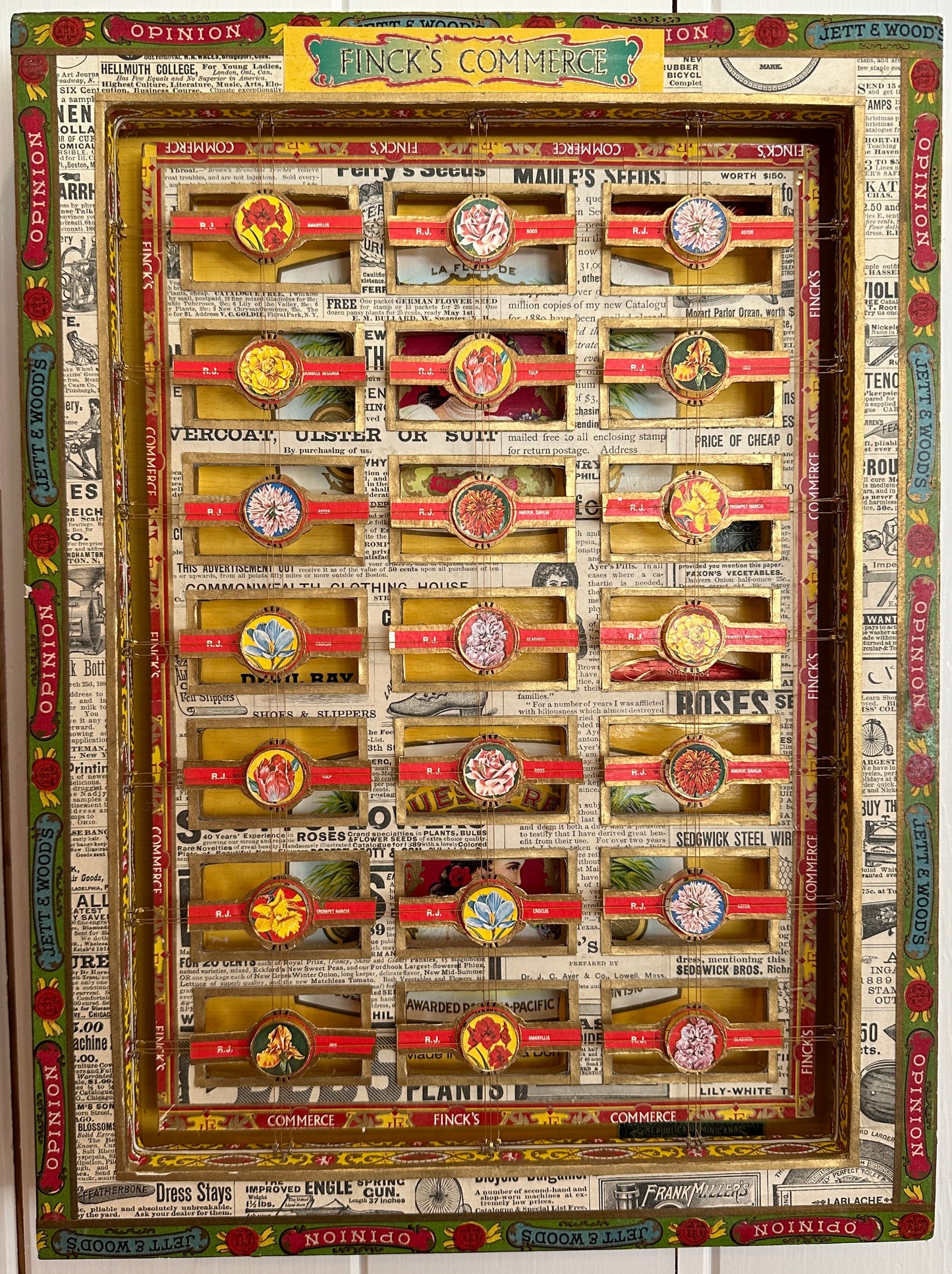 MEDIUM RJ FLOWERS CIGAR BOX