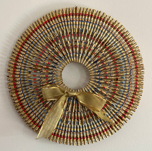 CIGAR BANDS WREATH RED GOLD & BLUE - DONATION