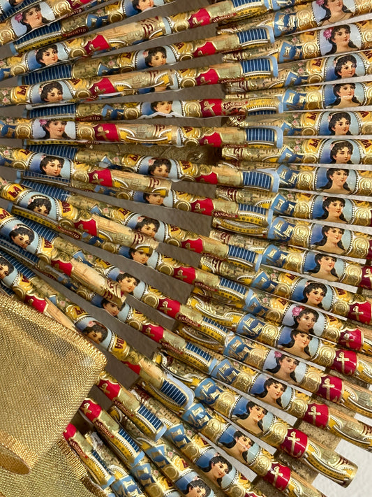 CIGAR BANDS WREATH RED GOLD & BLUE - DONATION
