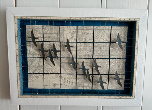 SWALLOWS OVER THE MISSISSIPPI RIVER - Sold